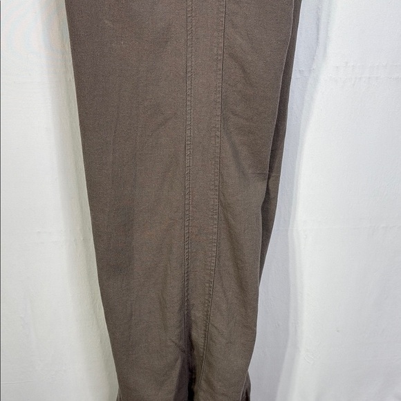 🦅 the vintage twin Brown linen blend Wide Leg Pants with Drawstring Waist - Picture 8 of 8